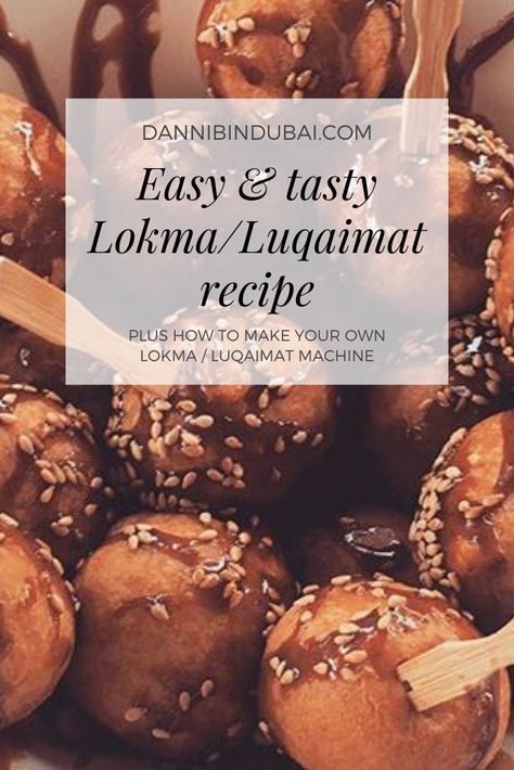 These yummy little friends balls are popular across the whole of the Middle East and called Lugaimat in Emirati dialect. They're also know as Luqma and Logma and can be traced back as fast as Ancient Greece.  Lokma Recipe | Luqaimat | Luqaimat Recipe | Luqaimat Ramadan | Middle Eastern Food | Middle Eastern Recipes | United Arab Emirates | Saudi | Recipes | Middle Eastern Desserts | Dubai | GCC Luqaimat Recipe, Khaleeji Culture, Lokma Recipe, Saudi Recipes, Saudi Food, Homemade Machine, Middle Eastern Food, Arabic Dessert, Middle Eastern Desserts