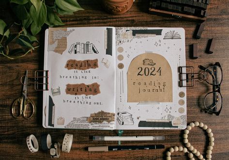 2024 Reading Journal Set-up & Ideas - Planned & Planted Reading Journal Cover, Reading Statistics, Bookshelf Tracker, Start A Journal, Reading Bingo, Journal 2024, Journal Set, Reading Library, Reading Goals