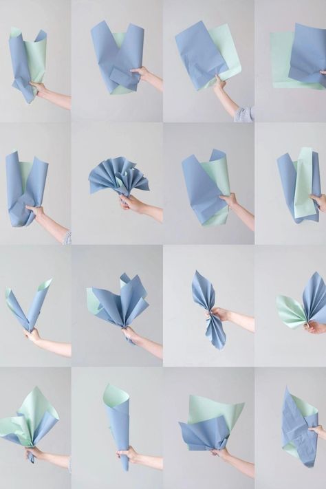 Wrap A Bouquet In Paper, Wrap A Bouquet, Simple Paper Flower, Bouquet Wrapping, Flower Boquet, Diy Bouquet Wrap, Bouquet Tutorial, Star Tutorial, Gubahan Bunga