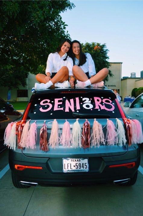 Ways To Decorate Your Car, Senior Car Decorating Ideas, Car Decor Ideas, Car Decorating Ideas, Car Decorating, Senior Year, Car Decor, Decorating Ideas, Decor Ideas