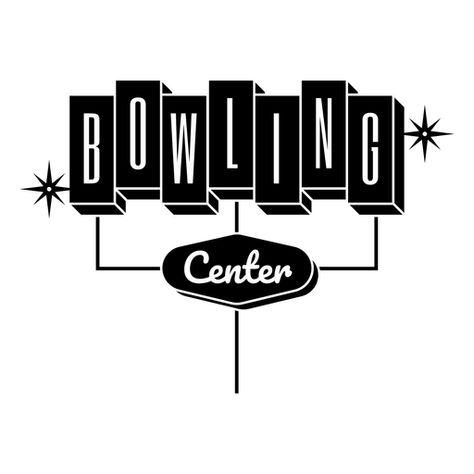 Bowling center cut out sign PNG Design Bowling Shirt Design, Bowling Logo, Retro Bowling Shirts, Bowling Center, Design Sustainability, Job Tips, Design Jersey, Bowling Team, Bowling Shirt