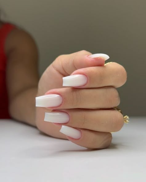 Milky Pink Nails, Kutek Disney, Milky Pink, Milky Nails, Basic Nails, Casual Nails, Pink Acrylic Nails, Neutral Nails, Nails 2024