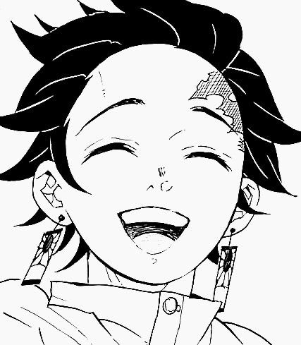 Tanjiro Manga, Kimetsu No Yaiba, Piercings, Black And White, Tumblr, Anime, Hair, White, Black