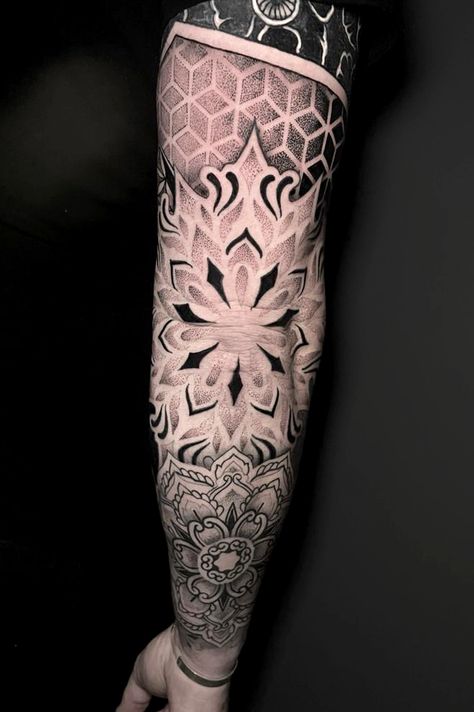 Mandala tattoo completed in the studio. Limited availability at Redemption Tattoo Studio. Revival Tattoo, Redemption Tattoo, Mandala Sleeve, Geometric Mandala Tattoo, Geometric Sleeve Tattoo, New Tattoo Designs, Sacred Geometry Tattoo, Geometry Tattoo, Leg Tattoo Men