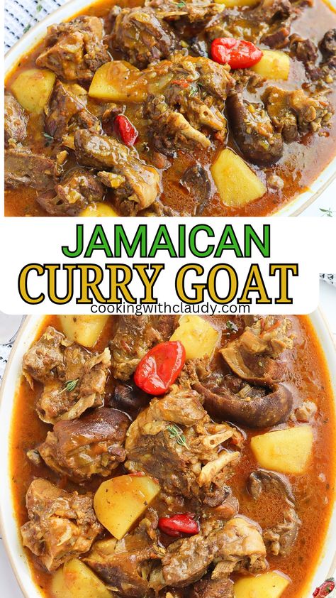 Jamaican Curry Goat Authentic Jamaican Curry Goat, Curry Goat Jamaican Recipe Slow Cooker, Curry Goat Jamaican Recipe, Curry Shrimp Jamaican, Jamaican Food Recipes, Curry Goat Recipe, Spaghetti Meatballs Recipe, Ultimate Spaghetti, Curried Goat Recipe