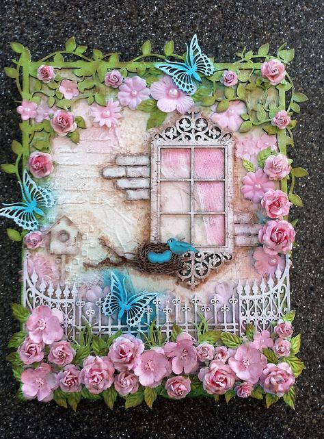 Mixed Media Window Art, Mixed Media Painting Ideas, Mixed Media Canvas Ideas, Multi Media Art Ideas, Multi Media Art Projects, Mix Media Canvas, Multi Media Art, Mixed Media Canvas Art, Mixed Media Painting On Canvas