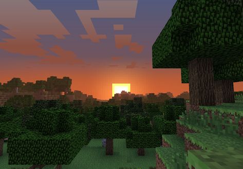 Minecraft Sunset Wallpaper, Minecraft Sunset Aesthetic, Minecraft Photography, Minecraft Sunset, Minecraft Backgrounds, Minecraft Background, Minecraft Nostalgia, Maine Craft, Gaming Nostalgia