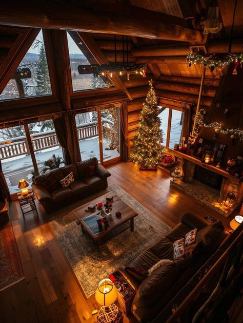 Cabin Christmas Aesthetic, Christmas Cabin Aesthetic, Creativity Motivation, Cabin Christmas Decor, Cabin Vibes, Cabin Aesthetic, Dream Bigger, Warm Home Decor, Dream Life House