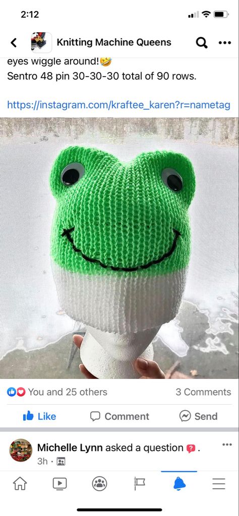 Addi Patterns, Froggy Hat, New Knitting Patterns, Addi Machine, Knitting Machine Ideas, Beanie Hat Crochet Pattern, Machine Knitting Patterns, Beanie Hat Crochet, Patchwork Knitting