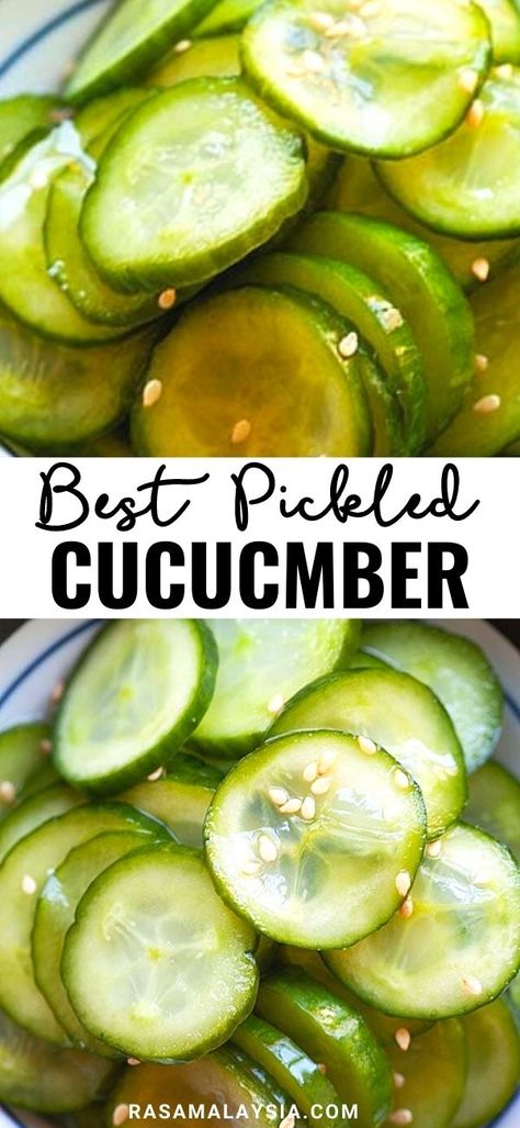 How To Pickle Cucumbers, Pickled Cucumber Recipe, Cucumber Recipes Healthy, Pickle Cucumbers, Pickling Cucumbers Recipe, Pickled Things, Pickled Cucumber Salad, Quick Pickles, Cucumber Canning