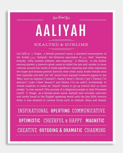 Custom name meaning posters from Name Stories: Aaliyah meaning Aaliyah Name Meaning, Aaliyah Meaning, Aaliyah Name, Name With Meaning, Ideas Name, Room Decor For Teens, Describing Words, Female Character Names, Meaningful Names