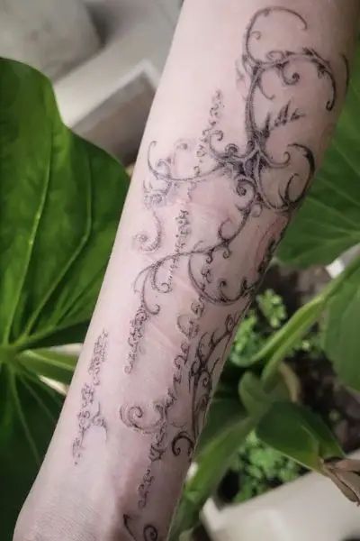 Unveiling 20+ Electrifying Cybersigilism Tattoo Designs - WomenSew Cybergilism Tattoo, Arm Cybersigilism Tattoo, Cybersyglism Tattoo, Floral Cybersigilism Tattoo, Cyberciglism Tattoo, Cybersigilism Back Tattoo Wings, Back Cybersigilism, Abstract Flower Tattoos, Cybersigilism Tattoo