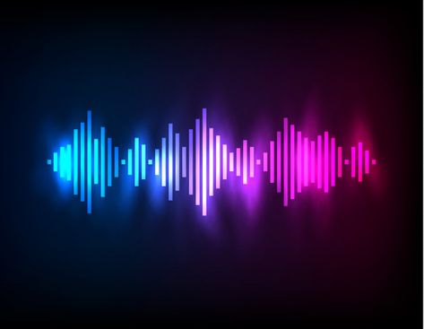 Digital glowing colorful equalizer Premi... | Premium Vector #Freepik #vector #background #pattern #abstract-background #music Dj Music Video, Audio Waves, Music Waves, Rose Gold Texture, Neon Backgrounds, Desain Editorial, Green Background Video, Love Background Images, Black Background Wallpaper