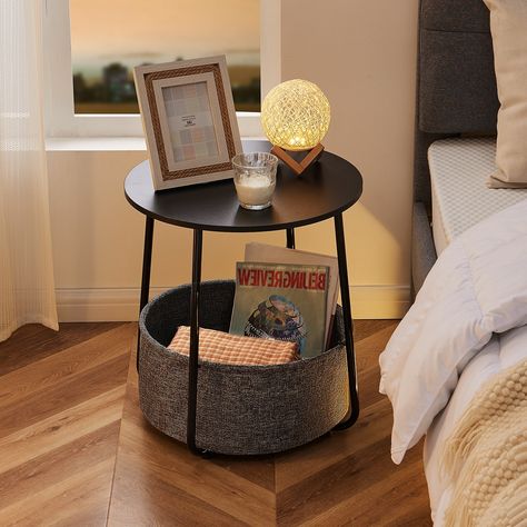 Product Information Item Code:W2201P191715/W2201P191716 Product Type:General Item Product Name:Small Round Side End Table for Living Room, Modern Nightstand Bedside Table with Fabric Basket for Bedroom Nursery, Side Table with Steel Frame Main Color:… Linen Basket, Bedside Table Contemporary, Small Round Side Table, Fabric Storage Baskets, Round End Table, Side End Table, Fabric Basket, Small Side Table, Wood Sofa