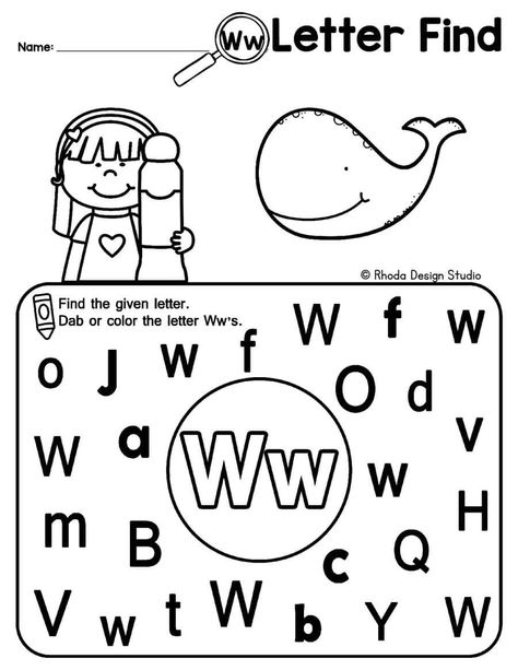 Letter W Coloring Pages Letter W Craft, Letter W Crafts, Letter W Activities, W Craft, Letter Hunt, Letter Find, Letter W, Alphabet Worksheets, A Letter