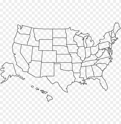 Blank Us Map, Background Png Images, Map Png, Us State Map, Map Outline, United States Map, Clear Background, Usa Map, Small Garden Design