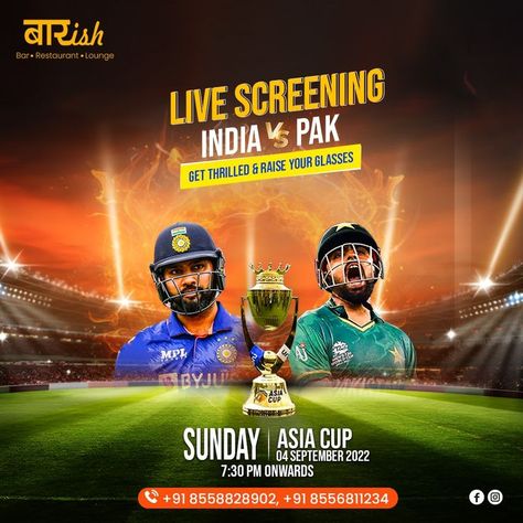 Ind Vs Pak, Movie Posters Decor, Coffee Poster Design, World Cup Live, Coffee Advertising, Hotel Ads, Cricket Poster, India Vs Pakistan, Design Motivation