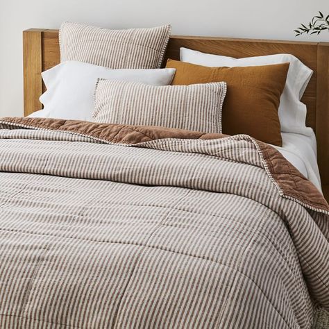 Stripe Bedding, Modern Bed Set, Box Stitch, Kids Duvet, Striped Bedding, Kids Duvet Cover, Striped Duvet, Linen Sheet Sets, Bedroom Quilts