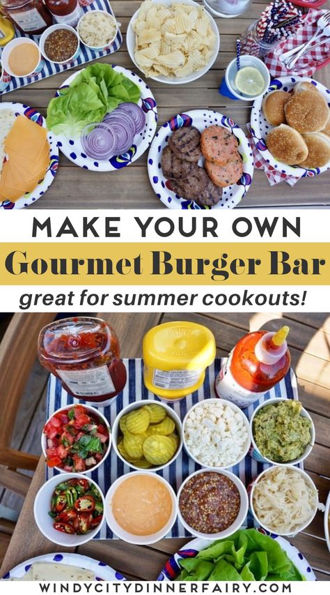 Hamburger Toppings Bar Party Ideas, Burger Topping Ideas Bar, Hamburger Hot Dog Bar, Burger Toppings Bar, Hamburger And Hotdogs Party, Burger And Hot Dog Bar Party Ideas, Hot Dog And Hamburger Bar Party Ideas, Burger Party Buffet, Burger Bar Ideas