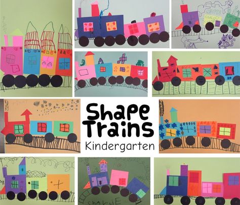 3 Fun and Easy Kindergarten Art Lessons – Art is Basic | An Elementary Art Blog Easy Kindergarten Art, Art Lessons Kindergarten, Kindergarden Art, Shapes Lessons, Kindergarten Art Lessons, Shapes Kindergarten, Kindergarten Projects, Elementary School Art, Kindergarten Art Projects