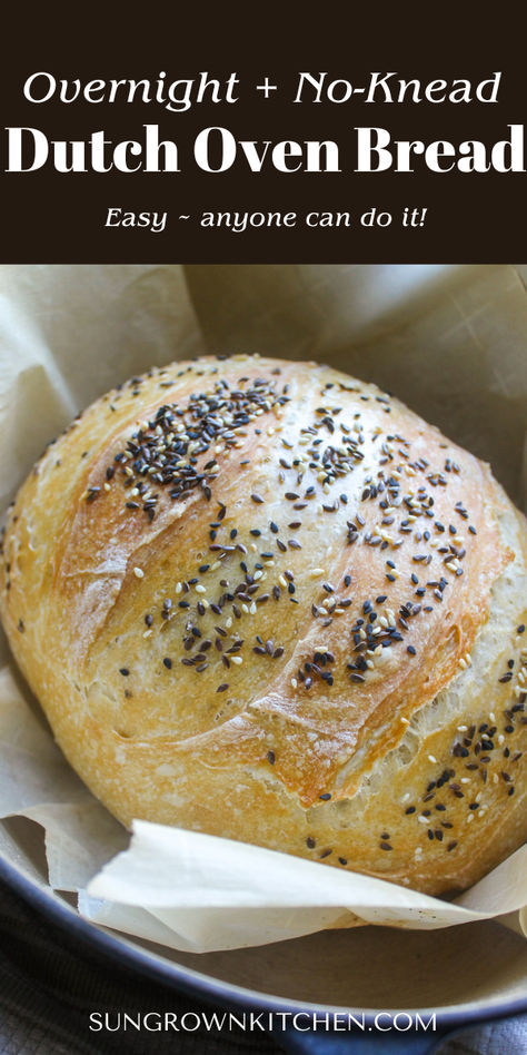 Overnight Dutch Oven Bread No Knead Dutch Oven Bread, Oven Bread, Dutch Oven Bread, Knead Bread Recipe, Knead Bread, Bread Shaping, Dutch Oven Recipes, Loaf Of Bread, No Knead Bread