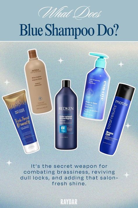 Blue shampoo is the go-to solution for bringing back that salon-fresh shine, fighting brassiness, and revitalizing dull hair for brunettes and darker hair tones. Click here to read more. Aveda Blue Malva, Hair For Brunettes, Blue Shampoo, Darker Hair, Eva Nyc, Toning Shampoo, Dull Hair, Tone Hair, Triple Threat