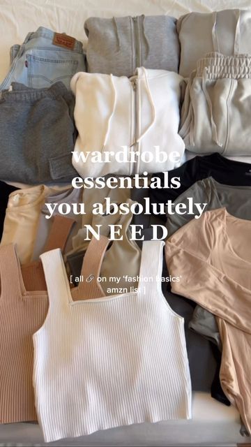 Basic Clothing Items You Need, Basics Needed In Wardrobe, Basic Outfits You Must Have, Wardrobe Nessecities, Basics From Amazon, Clothing Basics For Women List, Basic Amazon Finds, Good Amazon Clothes, Pants You Need In Your Wardrobe