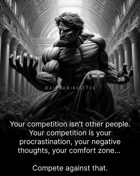 Your real battle? It's not with others; it's within. Conquer procrastination, silence doubts, and step out of comfort to truly thrive. Join @alphamindset05 for daily doses of motivation to win YOUR inner battles. #RiseAbove #InnerStrength #alphamindset05 #business #wealth #mindset #lifelessons Quotes That Changed My Life, Halo Quotes, Hustle Mentality, Alpha Mindset, Conquer Quotes, Beast Motivation, Successful Mindset, Mindset Change, Meaningful Quotes About Life