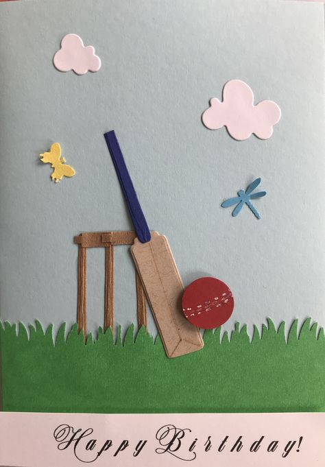 Happy Birthday Little Boy, Cricket Birthday Cake, Cricket Theme Cake, Easy Diy Fashion, Project Drawing, Happy Birthday Kids, Birthday Painting, Crafts Origami, Bday Cards