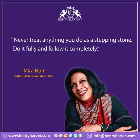 Mira Nair is an Indian-American filmmaker based in New York City. Her production company, Mirabai Films, specializes in films for international audiences in Indian society, whether in the economic, social or cultural spheres. Mira Nair is one of the female filmmakers who is redefining Indian Cinema with a fresh perspective. #henryharvin #motivation #miranair #inspiration Mira Nair, Mohit Chauhan, Female Filmmaker, Indian American, Teen Movies, Poetry Reading, Vintage Library, Fresh Perspective, Indian Cinema