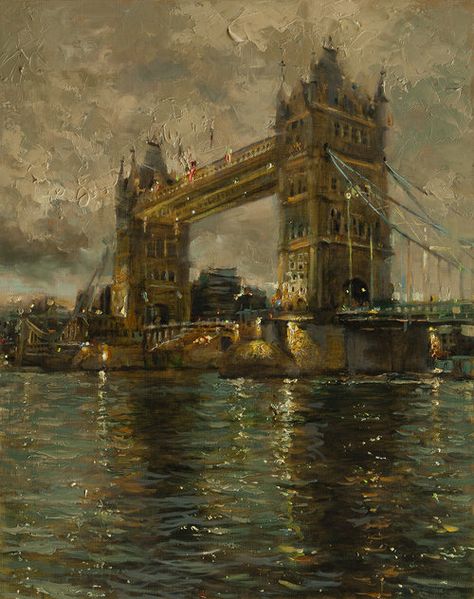 London Oil Painting, Surroundings Art, Wallpaper Cityscape, فنسنت فان جوخ, Rennaissance Art, History Of Art, City Painting, Nature Art Painting, Old Paintings