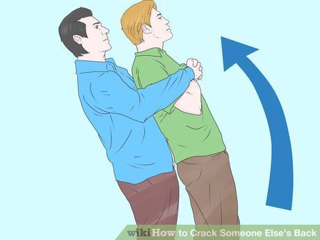 4 Ways to Crack Someone Else's Back - wikiHow Cracking Your Back, Wing Chun Martial Arts, Close Quarters Combat, Combat Arms, Wing Chun Kung Fu, Self Defense Moves, Gourmet Salt, Self Defense Techniques, Safety Precautions