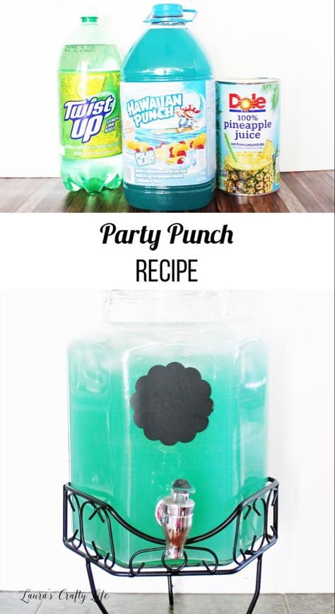 The Best Party Punch Recipe Ever. Make this delicious recipe for party punch. With only three simple ingredients, it will disappear right before your eyes, it is so good! Bridal Shower Punch, Blue Punch Recipe, Party Punch Recipe, Mermaid Birthday Party Food, Juice Party, Baby Shower Punch, Birthday Party Drinks, Party Punch Recipes, Graduation Party Foods