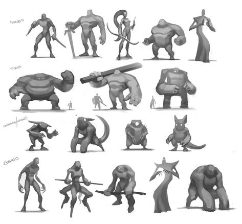 ArtStation - Stylised Body types , Tom Stockwell Concept Art Landscape, Huge Library, Body Type Drawing, Cartoon Body, Poses Drawing, Motion Capture, 다크 판타지, Aspiring Artist, Amazing Images