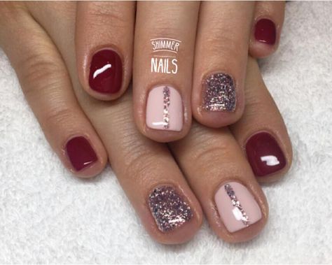 Nails Rouge, February Nail Colors, Moms Nails, February Nails, French Manicure Nails, Nail Shimmer, Acrylic Nails Coffin Pink, Shellac Nails, Manicure Ideas