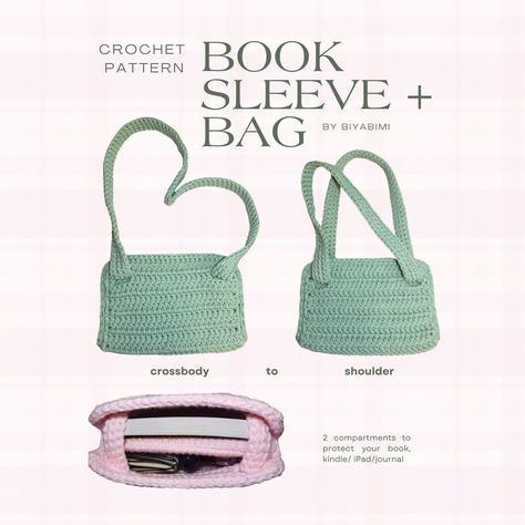 The crochet book sleeve + bag pattern is finally live on my website (biyabimi.com) 😭👜📚✨ I literally put my heart and soul into this… | Instagram Crochet Book Sleeve, Cry Now, Crochet Book, Letterpress Stationery, Crochet Design Pattern, Crochet Handbags Patterns, Crochet Fashion Patterns, Crochet Cross, Double Crochet Stitch