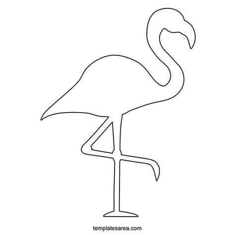 Outline template of flamingo silhouette image. Drawing of flamingo outline in a printable PDF file. You can use this beautiful bird template for craft and cut it out. The PDF file of this flamingo pattern is large in size and you can scale it to any size you want and print it on your printer. Flamingo Stencil Free Printable, Flamingo Pattern Printable, Flamingo Template Free Printable, Flamingo Cutout, Flamingo Template, Flamingo Outline, Flamingo Sketch, Flamingo Printables, Tote Patterns Free