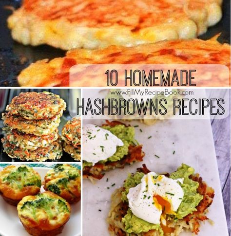 Homemade Hashbrown Recipes, Breakfast Patties, Brown Cheese, Hashbrown Breakfast, Homemade Hashbrowns, Simple Restaurant, Baked Breakfast, Breakfast Hashbrowns, Breakfast Meat