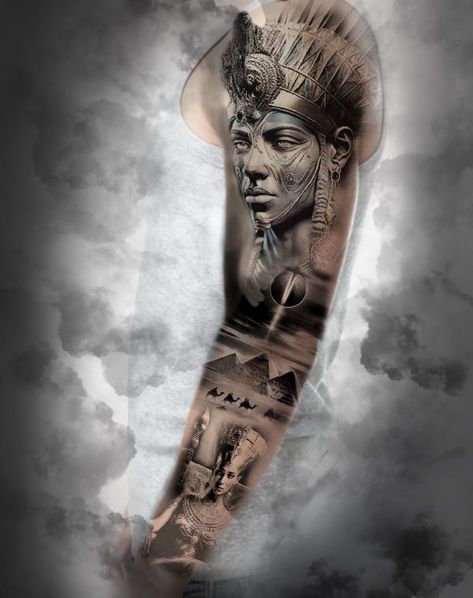 Sistine Chapel Tattoo, Chapel Tattoo, Gods Tattoo, Ankh Tattoo, Sky Tattoos, Egyptian Tattoo Sleeve, Black And Grey Tattoo, Egypt Tattoo, Men Tattoos Arm Sleeve