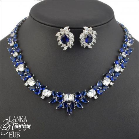 Gem & Jewelries in Sri Lanka | Sri Lanka Tourism Hub Sapphire Blue Wedding, Sapphire Blue Weddings, Eye Gems, Big Necklace, Women Bride, Set Jewelry, Star Ruby, Wedding Idea, Colored Gems