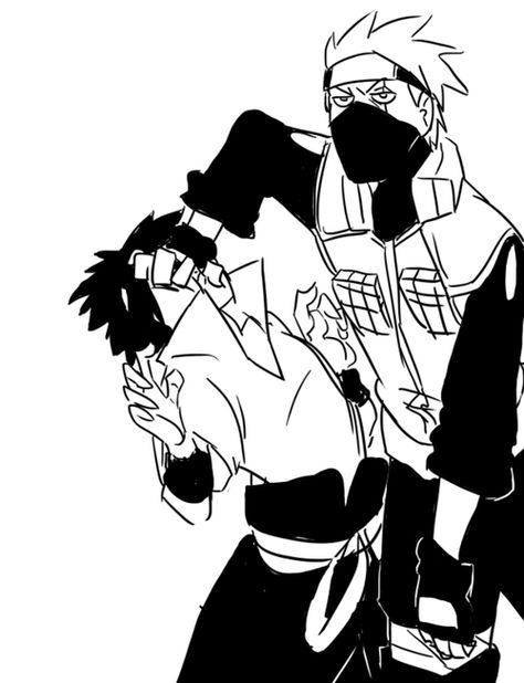 <3 Kakashi & Sasuke - Sasuke: "I will be Hoka-" Kakashi: "Lol nope" Funny Naruto, Naruto Team 7, Naruto Stuff, Naruto Teams, Manga Naruto, Kakashi Sensei, Naruto Comic, Naruto Cute, Naruto Kakashi