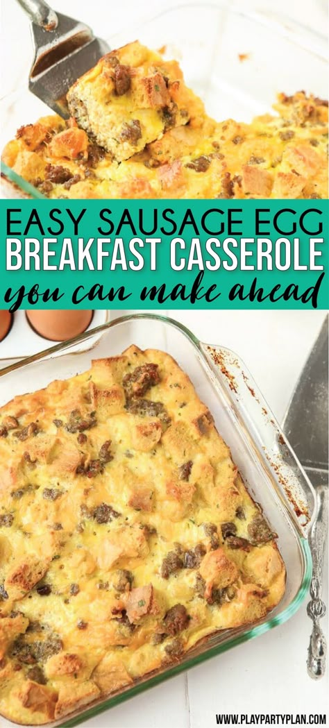 Sausage Breakfast Casserole With Bread, Casserole With Bread Cubes, Breakfast Casserole With Bread Cubes, Egg Casserole With Bread, Sausage And Egg Breakfast Casserole, Sausage Egg Breakfast Casserole, Sausage And Egg Breakfast, Egg And Cheese Casserole, Egg Breakfast Casserole