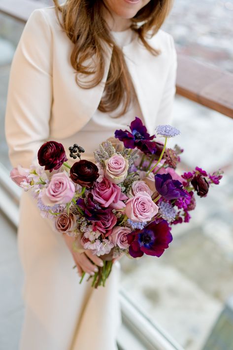 Lavender Red Wedding, 74wythe Wedding, Mauve And Plum Wedding, Purple And Burgundy Wedding, Bourbon Lounge, Mauve Florals, Wedding Rose Gold Theme, Mauve Wedding Colors, Lavender Bouquets