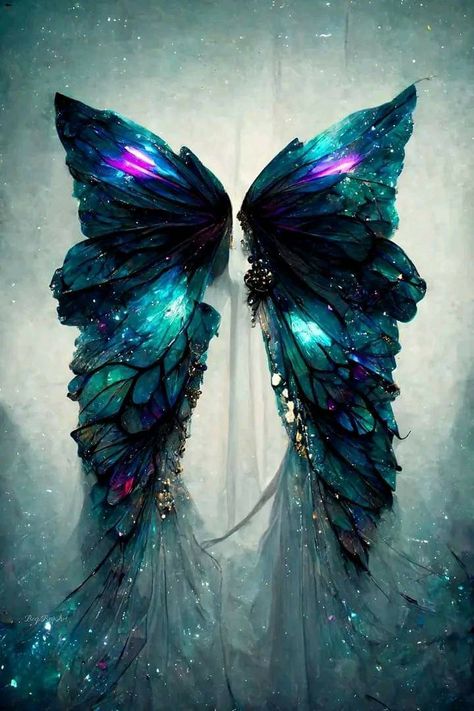 Angel Wings Art, Beautiful Butterflies Art, Fairy Artwork, Wings Art, Rhinestone Art, Pretty Wallpapers Backgrounds, Dreamy Art, Fairy Art, Angel Art