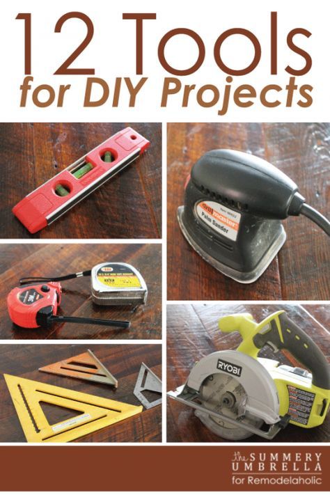 The Top 12 Tools You Need to DIY -- these tools will get you through any project! Woodwork Studio, Used Woodworking Tools, Helpful Advice, Wood Crafting Tools, Woodworking Hand Tools, Popular Woodworking, Diy Holz, Beginner Woodworking Projects, Wood Working For Beginners