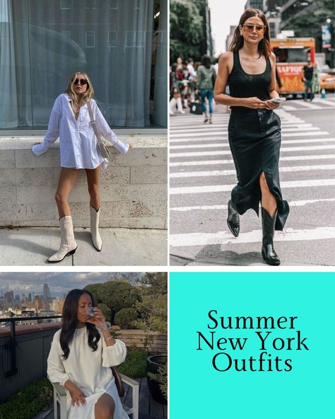 Nyc Summer Night Outfit 2023, Outfit Ideas Nyc Summer, Street Style Nyc Summer, New York City Street Style Summer, Outfit For New York Summer, Day In The City Outfit Summer, City Weekend Outfit Summer, New York 2023 Street Style, Nyc Summer Fashion 2023