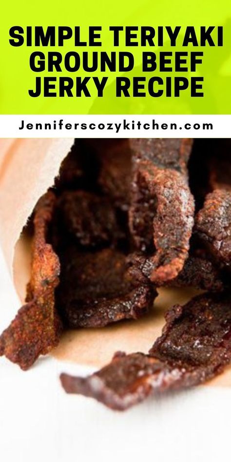 Do you want to make a teriyaki ground beef jerky recipe? Then check out this simple tutorial! You will certainly learn from this. #jerky #meatrecipe #beefrecipe #meatappetizers #jerkyrecipe Beef Jerky Seasoning, Ground Beef Jerky, Ground Beef Jerky Recipe, Beef Jerky Recipe Dehydrator, Homemade Beef Jerky Recipe, Jerky Recipes Dehydrator, Homemade Ground Beef, Venison Jerky Recipe, Jerkey Recipes