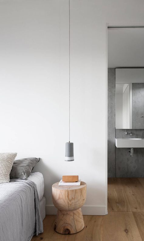 North Fitzroy House | est living Bedroom Light Wood, Pipkorn Kilpatrick, Low Furniture, Intimate Lighting, Interior Colors, Est Living, Bedroom Light, Ceiling Rose, Light Wood