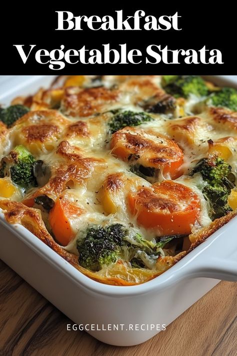 This savory casserole combines layers of fresh vegetables, bread, and cheese, all bound together with a rich egg mixture. #vegetable strata recipes breakfast #Vegetable Strata #Vegetable Strata recipes #Vegetable Strata recipes breakfast #vegetable egg strata #vegetable egg strata recipes #vegetable cheese strata #spring vegetable strata #roasted vegetable strata #taste of home roasted vegetable strata #vegan vegetable strata #summer vegetable strata #vegetable egg strata recipes Egg Strata Recipes, Vegetable Strata, Savory Casserole, Egg Strata, Strata Recipes Breakfast, Cheese Strata, Strata Recipes, Breakfast Recipes Easy Quick, Cheese All