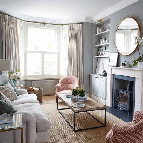 Modern Victorian Living Room, Beautiful Victorian House, Living Room Design Diy, Victorian Living Room, House In London, White Furniture Living Room, Living Room Furniture Layout, Trendy Living Rooms, Victorian House